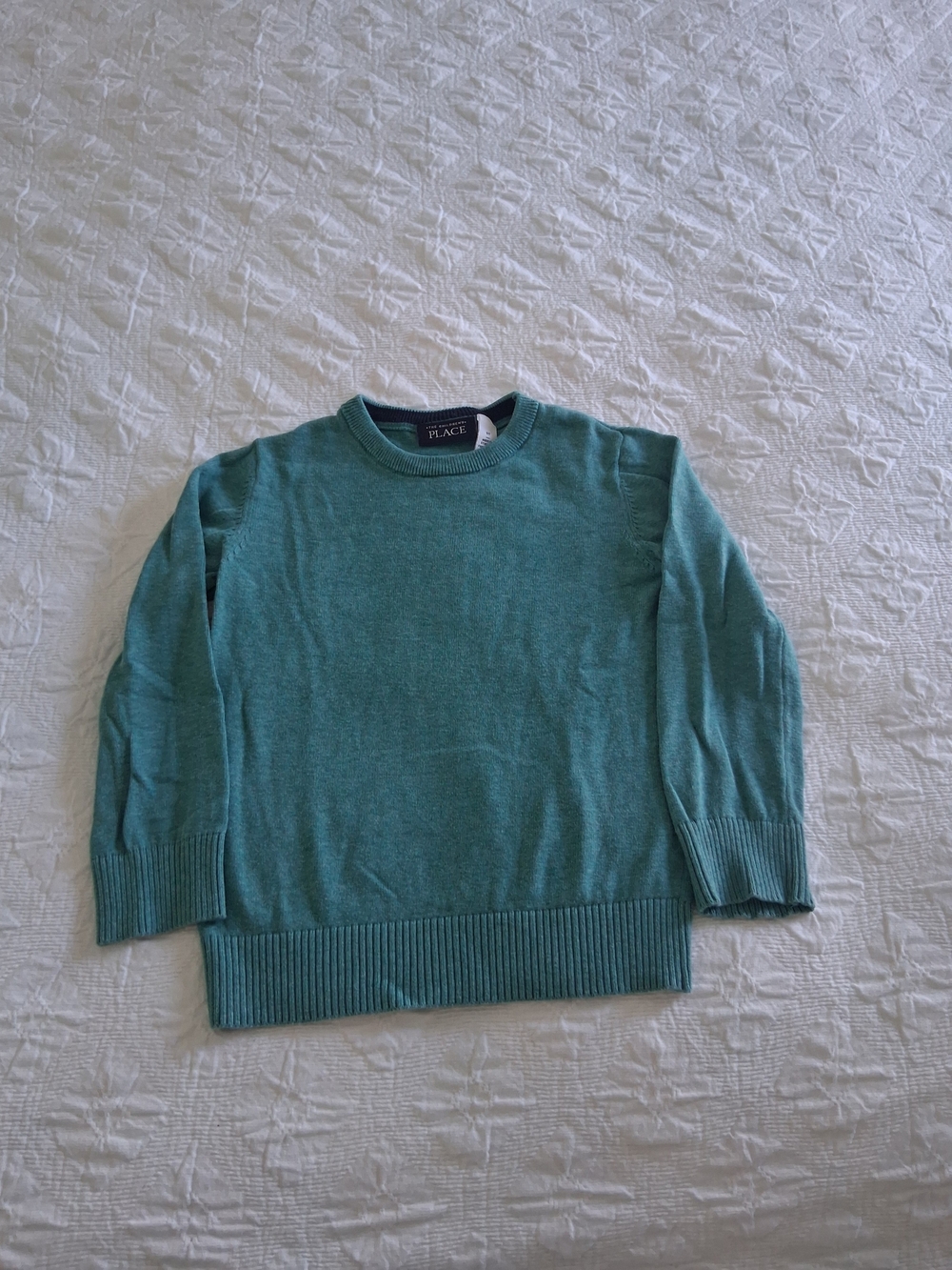 The Children's Place Boys' Teal Crewneck Sweater - Kids Size 5T